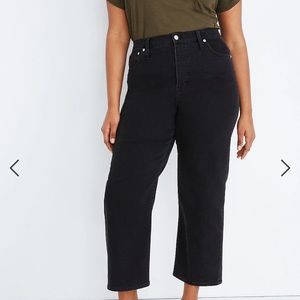 Madewell Slim Wide Leg Crop - In BLUE wash